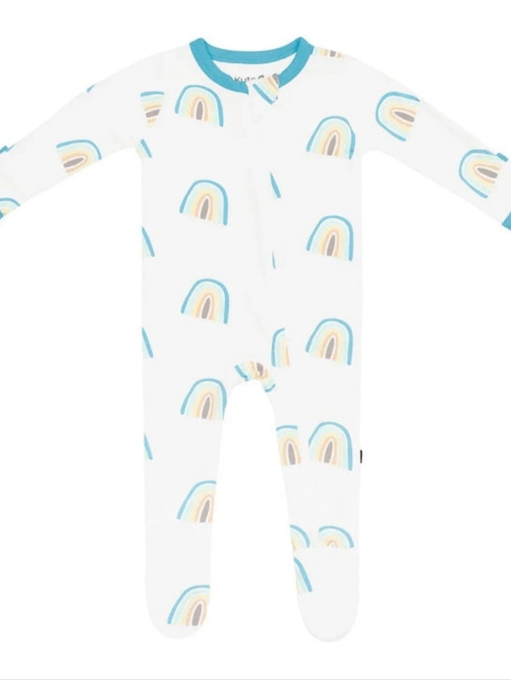NWOT Kyte Baby Bamboo Zipper Footie Pajamas in Makai Rainbow, Preemie